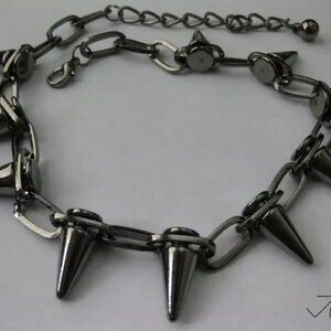 Black Spike Chain Necklace